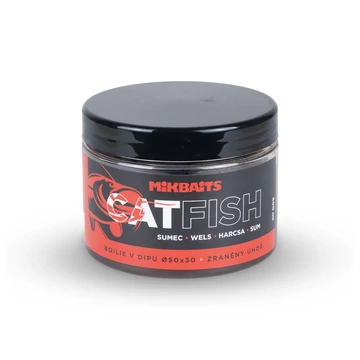 CATFISH – MÁJ HALIBUT B  50x30mm dippelt bojli  500ml