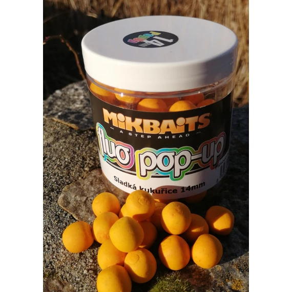 MIKBAITS FLUO POP-UP BOJLI – Sweetcorn * CSEMEGE KUKORICA 18 mm