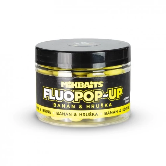 MIKBAITS POP-UP FLUO BOJLI 150ml - BANÁN KÖRTE 14mm