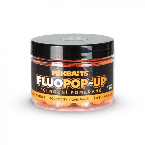 MIKBAITS POP-UP FLUO BOJLI 150ml - ÉJFÉLI NARANCS 10mm