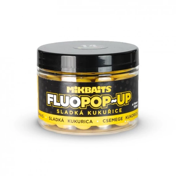 MIKBAITS POP-UP FLUO BOJLI 150ml - ÉDES KUKORICA 18mm