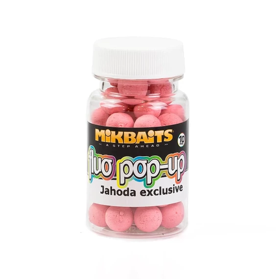 MIKBAITS FEEDER FLUO POP-UP BROSKEV –JAHODA EXLUSIVE- EPER 10 mm